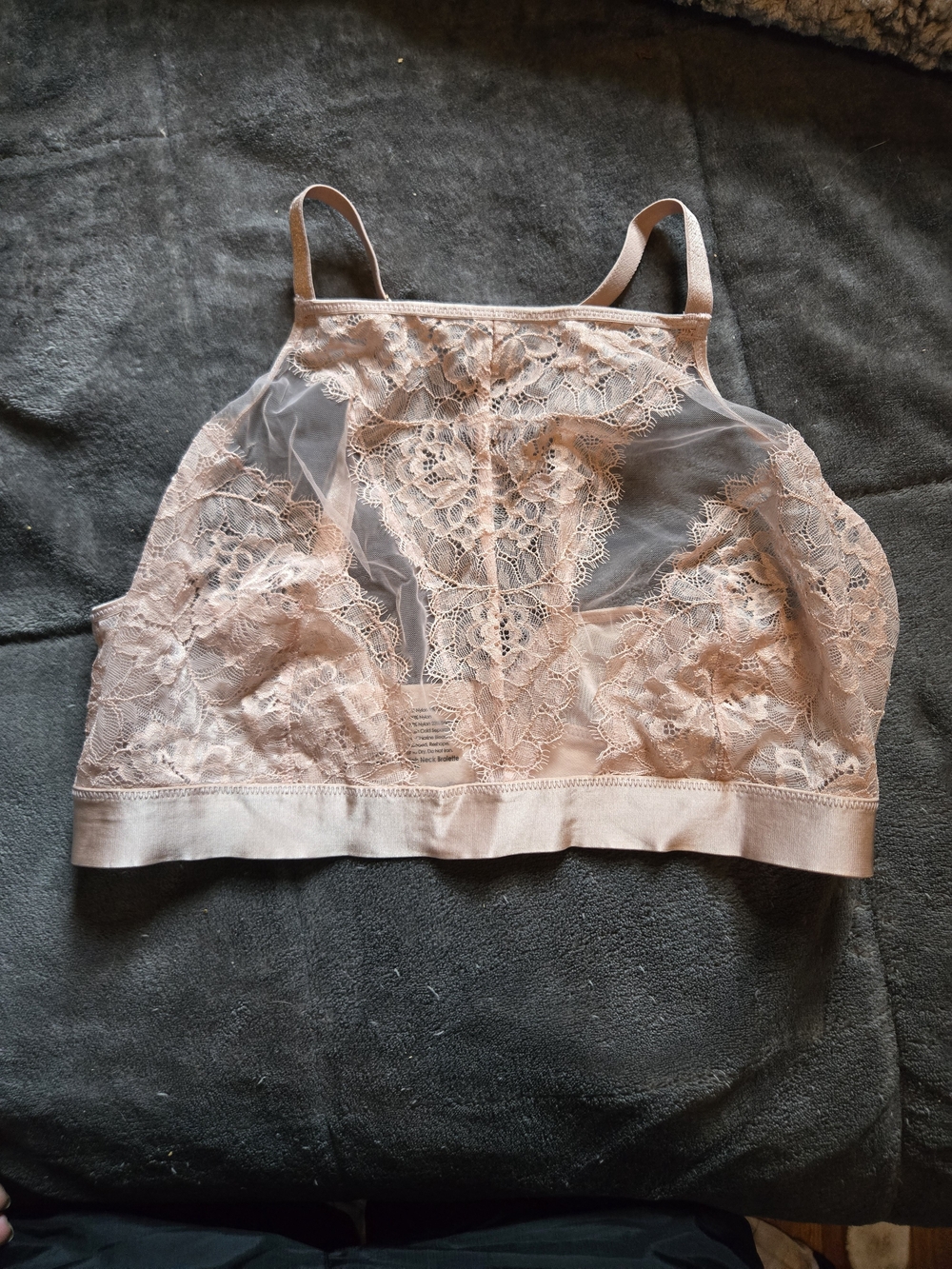 Sonoma Lace High-Neck Bralette in Blush Pink